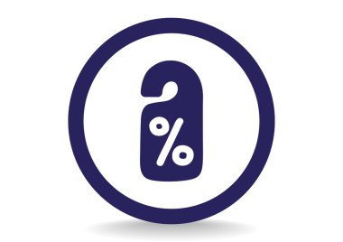 yüzde işareti, web simgesi indirim.