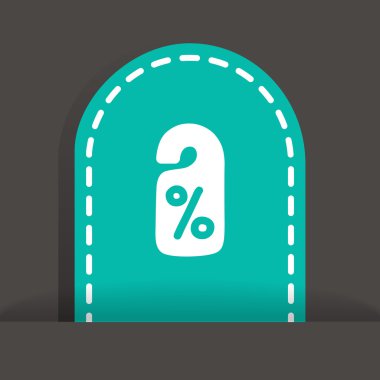 yüzde işareti, web simgesi indirim.