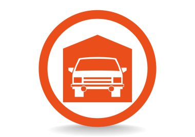 İzole araba simgesi