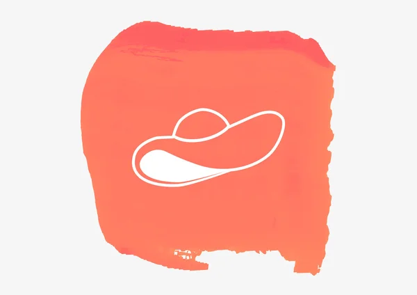 Sombrero femenino, icono web. diseño vectorial — Archivo Imágenes Vectoriales