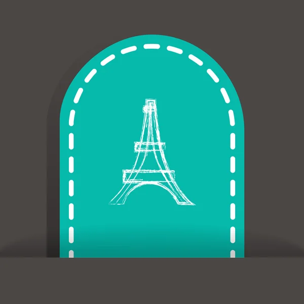 Eiffel Tower web icon — Stock Vector