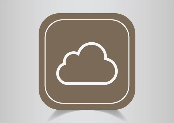 Nube icono web — Vector de stock