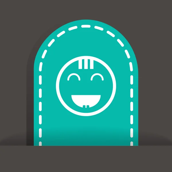 Niño feliz icono web — Vector de stock