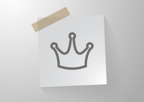 Crown VIP sign web icon — Stock Vector