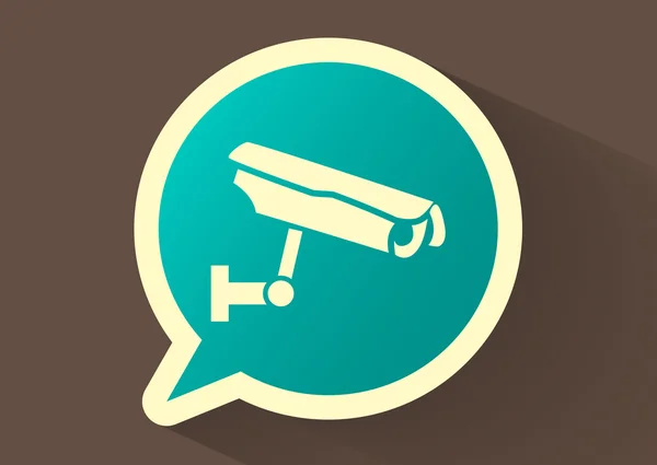 Firma CCTV, icona web . — Vettoriale Stock
