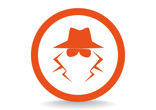 Icono de agente espía anónimo — Vector de stock