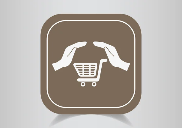 Icono del carrito de compras — Vector de stock