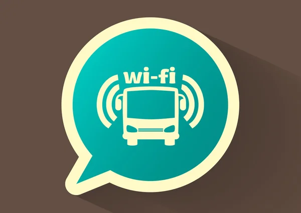 Bus wi-fi mit Fahrer an — Stockvektor