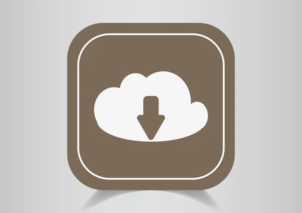 Λήψεις αρχείων σύννεφο εικονίδιο web — Διανυσματικό Αρχείο