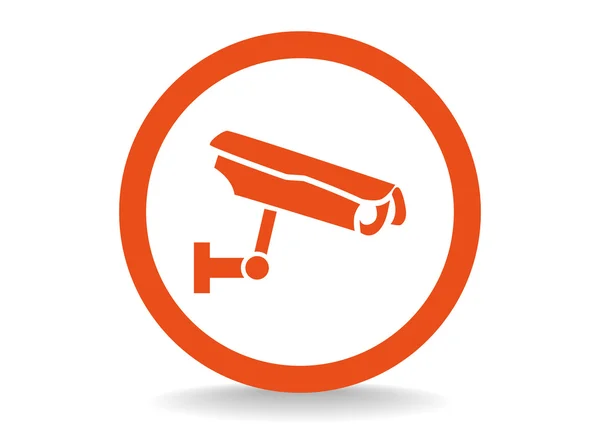 Cctv, web pictogram ondertekenen. — Stockvector