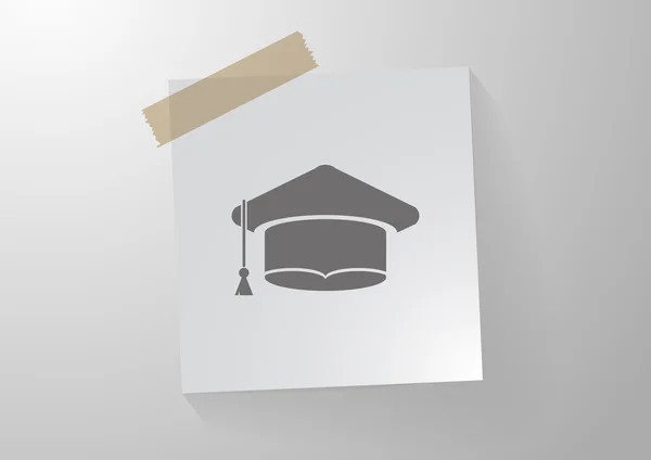 Sombrero de graduación del estudiante — Archivo Imágenes Vectoriales
