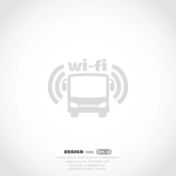 Ikona autobus wi-fi — Stockový vektor