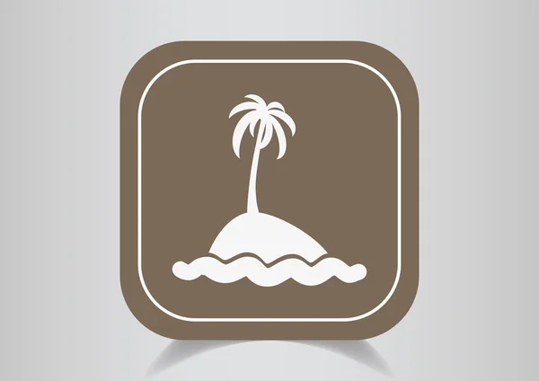 Exotic island web icon — Stock Vector