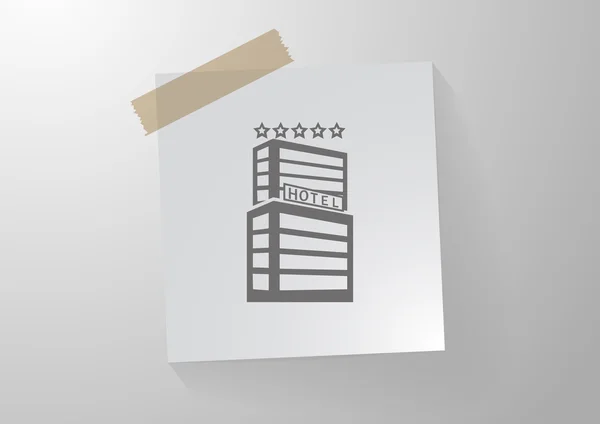Icono web del hotel — Vector de stock