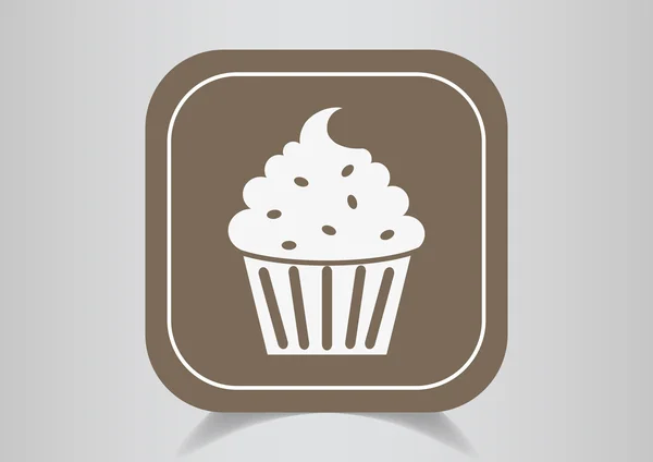 Cupcake spindelväv ikonen — Stock vektor