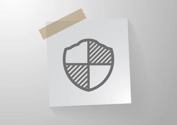 Shield tecken på webben skyddsikonen — Stock vektor