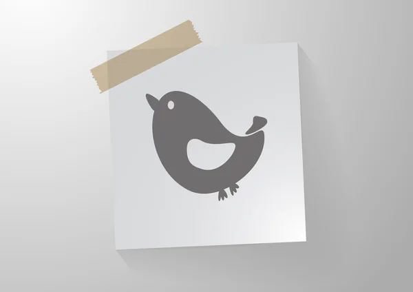 Web bird icon. — Stock Vector