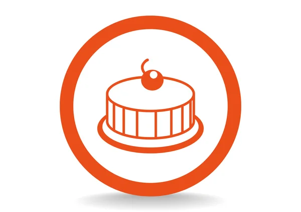 Tarta, icono web . — Vector de stock