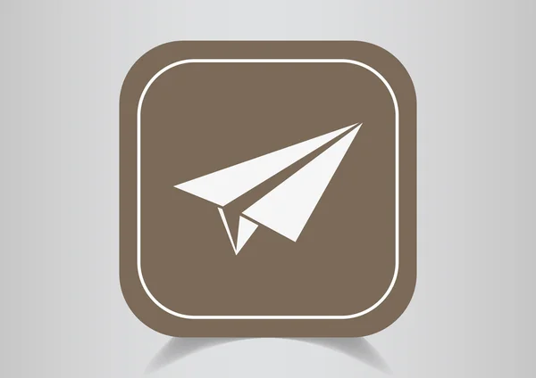 Avión de papel, icono Web — Archivo Imágenes Vectoriales