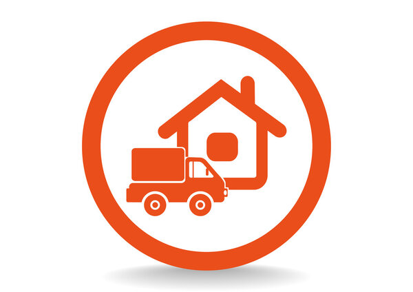 Home delivery web icon