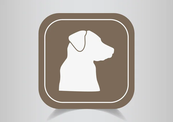 Hond, web pictogram. — Stockvector