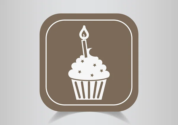 Cupcake εικονίδιο web — Διανυσματικό Αρχείο
