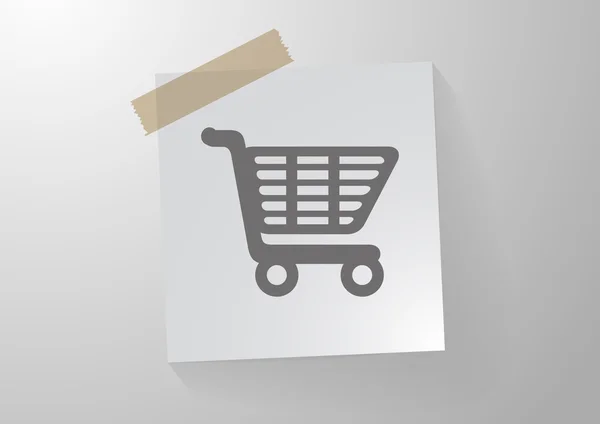 Shopping cart web icon — Stock Vector