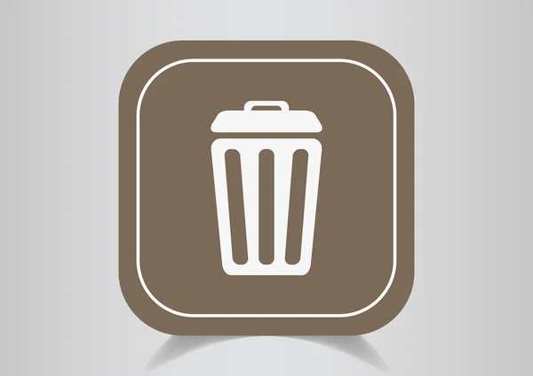 Trash can web icon. — Stock Vector