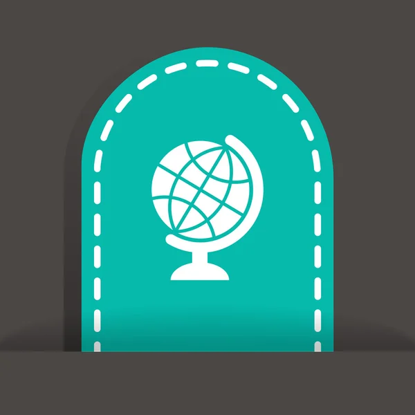 Globo icono web — Vector de stock