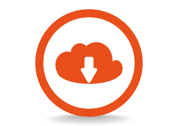 Cloud download de arquivos ícone da web — Vetor de Stock