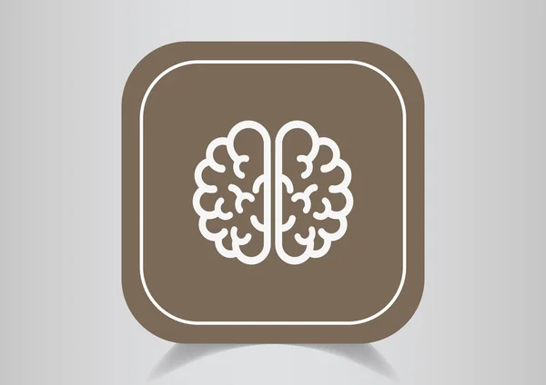 The human brain, web icon — Stock Vector