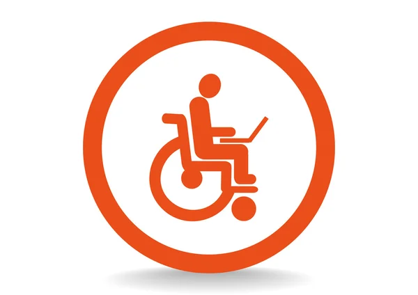 Osób niepełnosprawnych, tkanina ikona. — Wektor stockowy