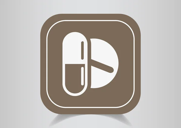 Ikona znak medycznych pill — Wektor stockowy