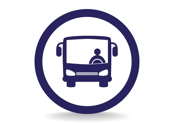 Ônibus com ícone de driver — Vetor de Stock