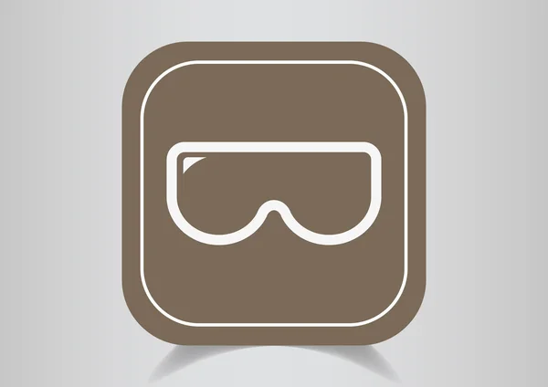 Máscara de buceo icono web — Vector de stock