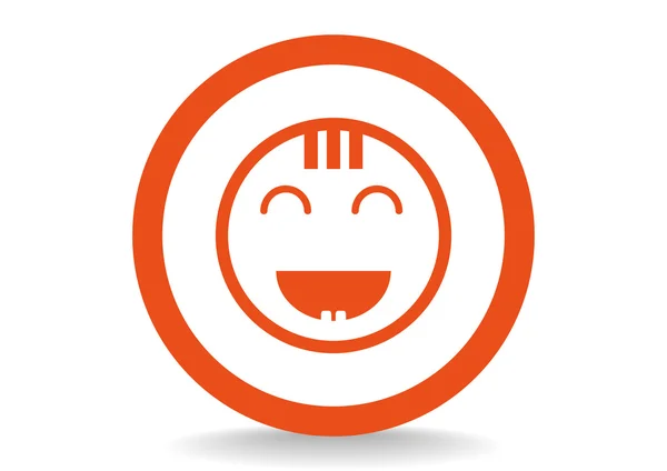 Happy boy web icon — Stock Vector