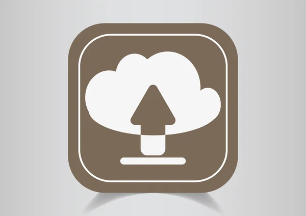 Cloud-Datei lädt Web-Icon hoch — Stockvektor