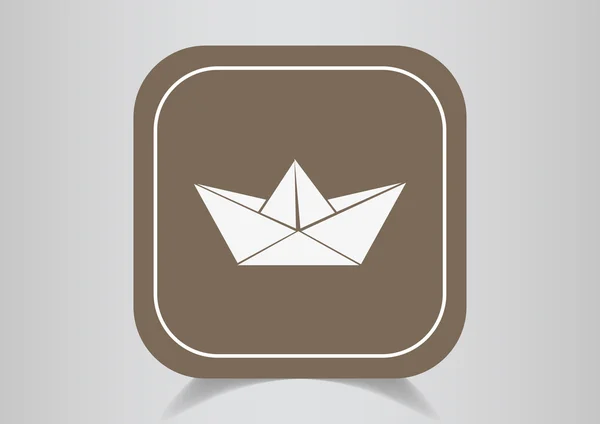 Paper ship, web icon. — Stock Vector
