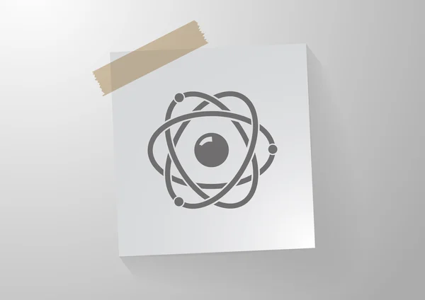 Atom web pictogram. — Stockvector