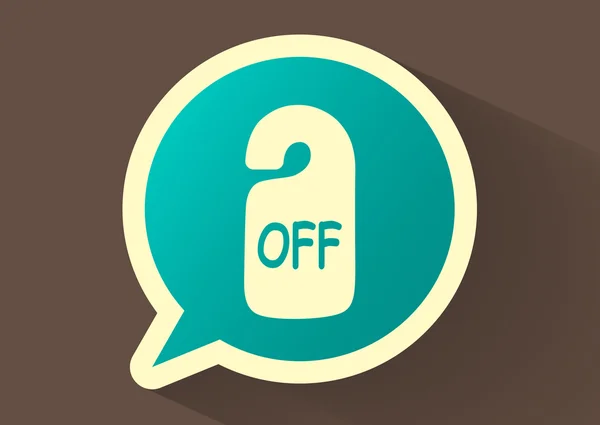 Sign off, Web icon. — Stock Vector