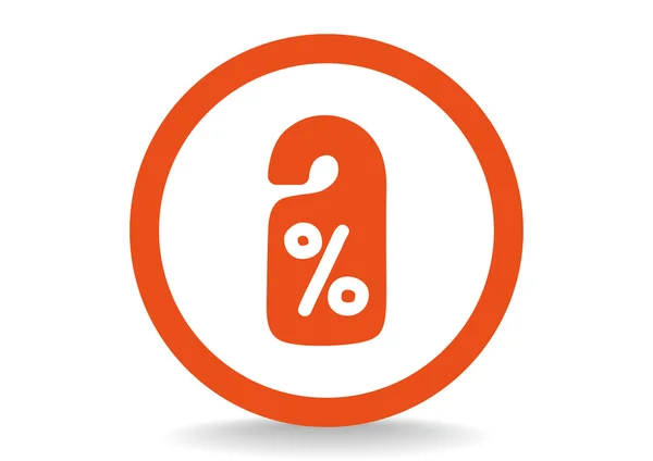 Percent discount sign, web icon. — Stock Vector