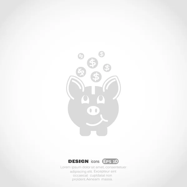 Piggy Bank icono web . — Archivo Imágenes Vectoriales