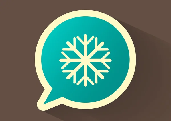 Sneeuwvlok web pictogram — Stockvector