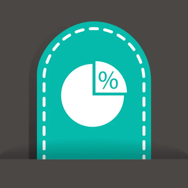 Percentage web pictogram — Stockvector