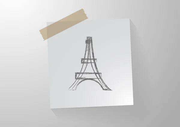 Icono web Torre Eiffel — Vector de stock