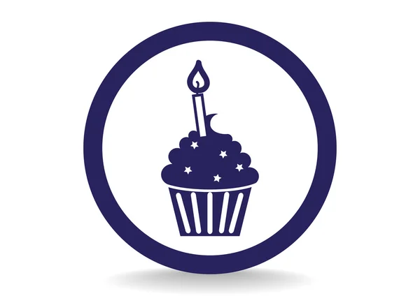 Cupcake icono web — Archivo Imágenes Vectoriales