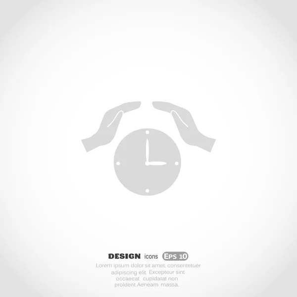 Reloj icono web — Vector de stock