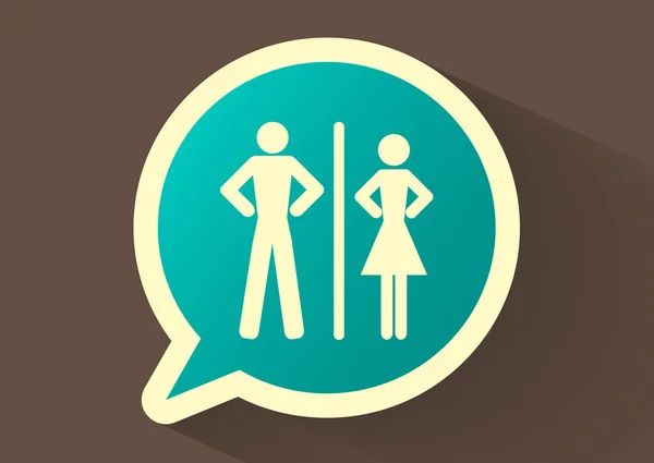 Man and woman icon — Stock Vector