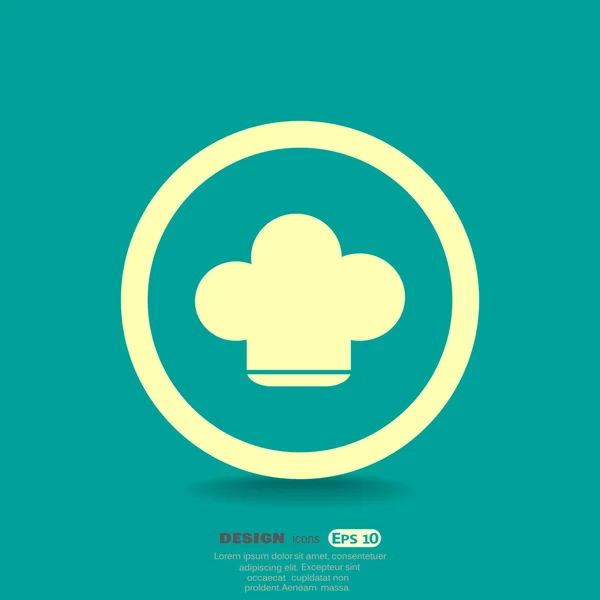 Chef headdress icon — Stock Vector
