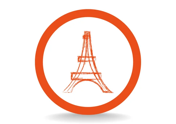 Ikona webové Eiffelova věž — Stockový vektor